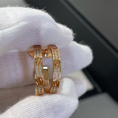 [Everoly JW]LOVE DIAMANT-KREOLEN AUS ROTGOLD