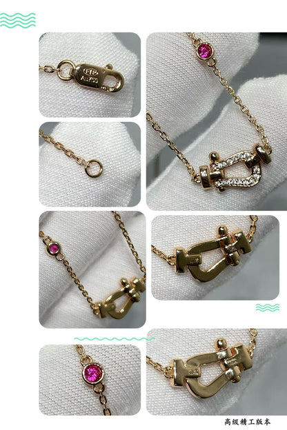 [エバリー JW]フォース10 ダイヤモンド ピンクゴールドネックレス
