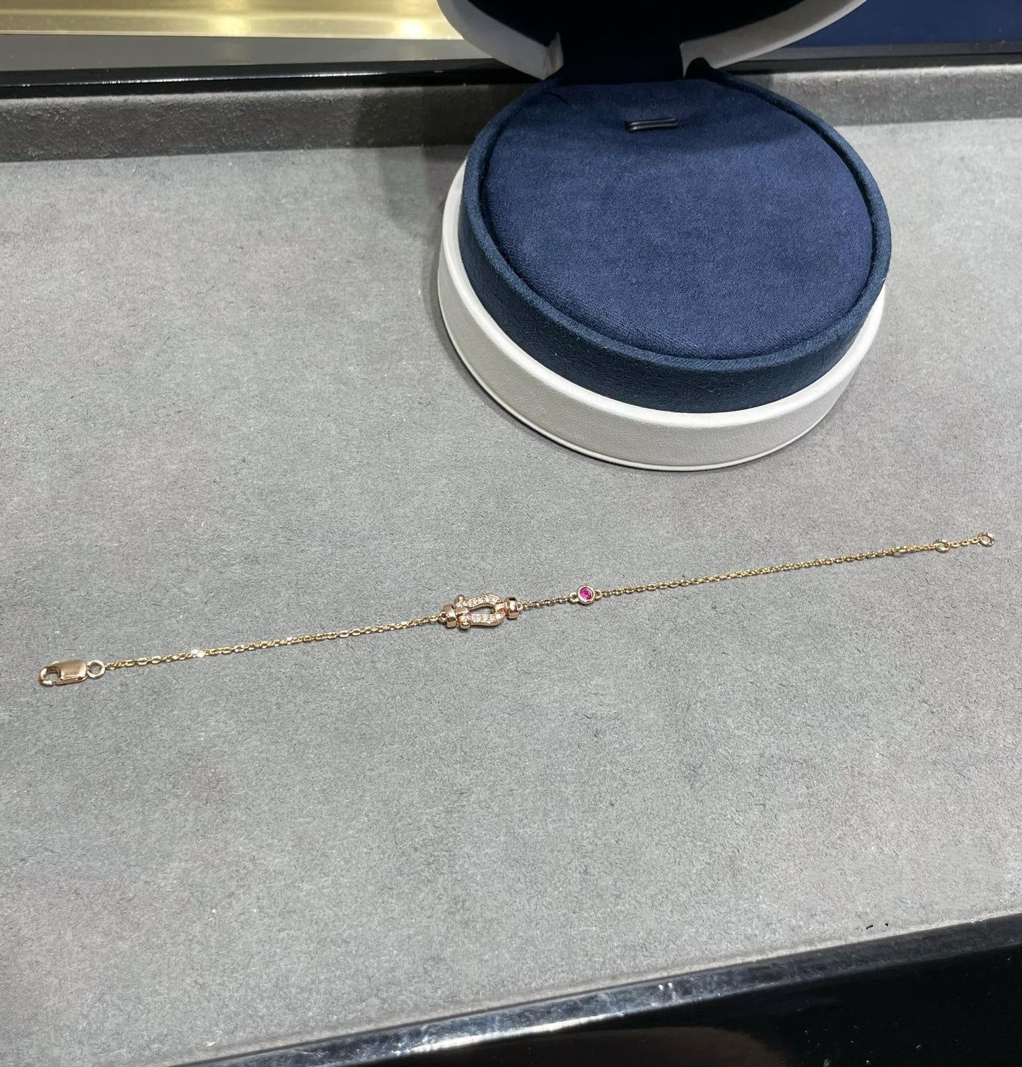 [Everoly JW]FORCE 10 DIAMANTKETTENGLIEDER ROSA GOLDARMBAND