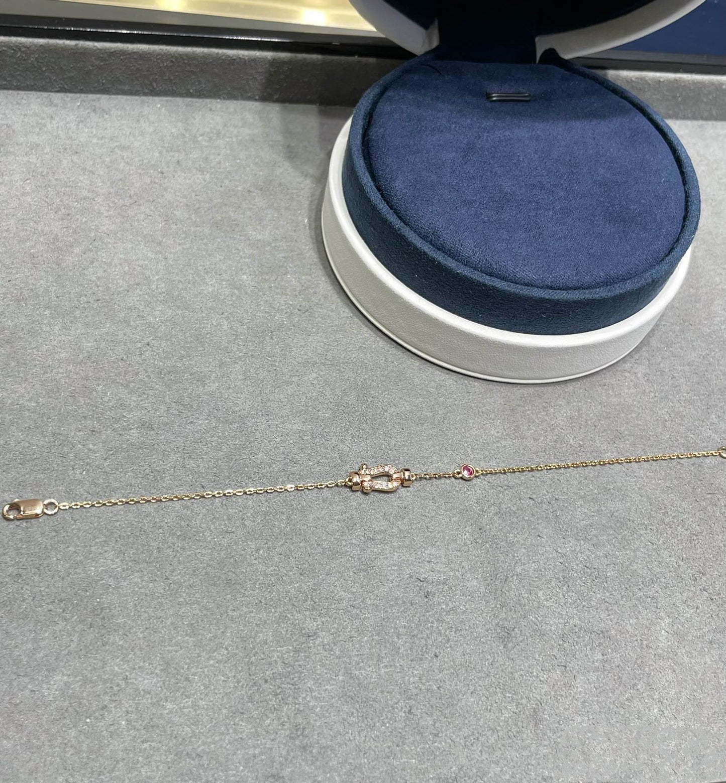 [Everoly JW]FORCE 10 DIAMANTKETTENGLIEDER ROSA GOLDARMBAND