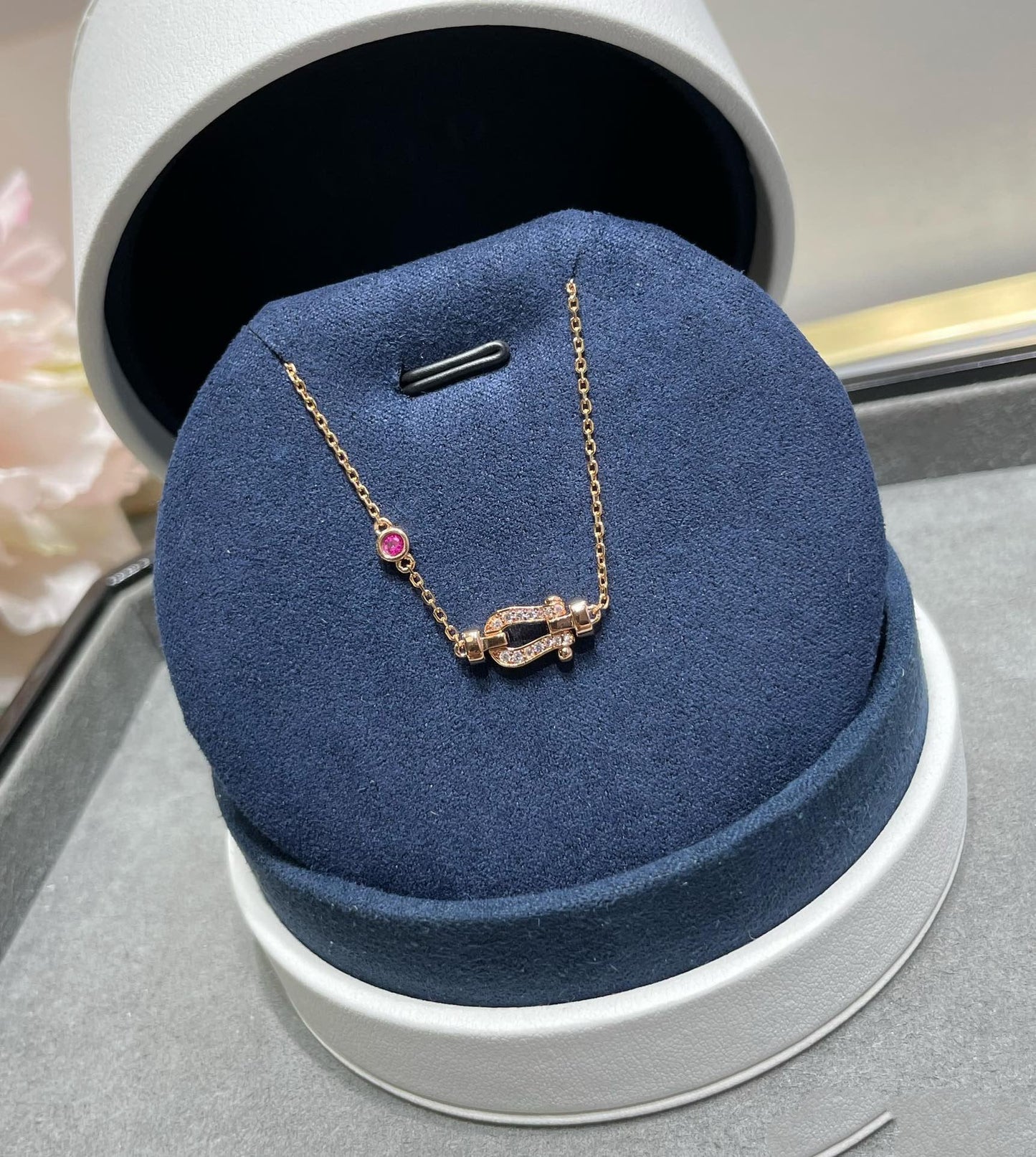 [Everoly JW]FORCE 10 DIAMANTKETTENGLIEDER ROSA GOLDARMBAND