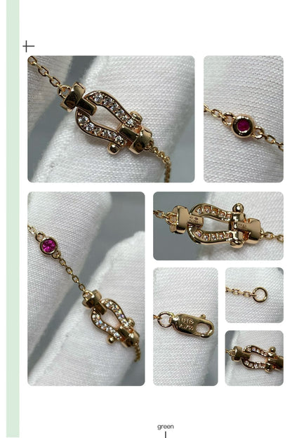 [Everoly JW]FORCE 10 DIAMANTKETTENGLIEDER ROSA GOLDARMBAND