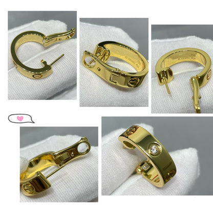 [Everoly JW] LOVE 5,5 MM 1 DIAMANT OHRRINGE