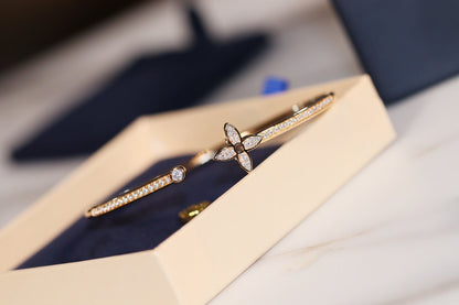 [Everoly JW]IDYLLE GOLD OFFENES ARMBAND MIT DIAMANTEN