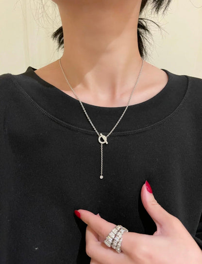 [Everoly JW]FINESSE SILVER DIAMOND NECKLACE