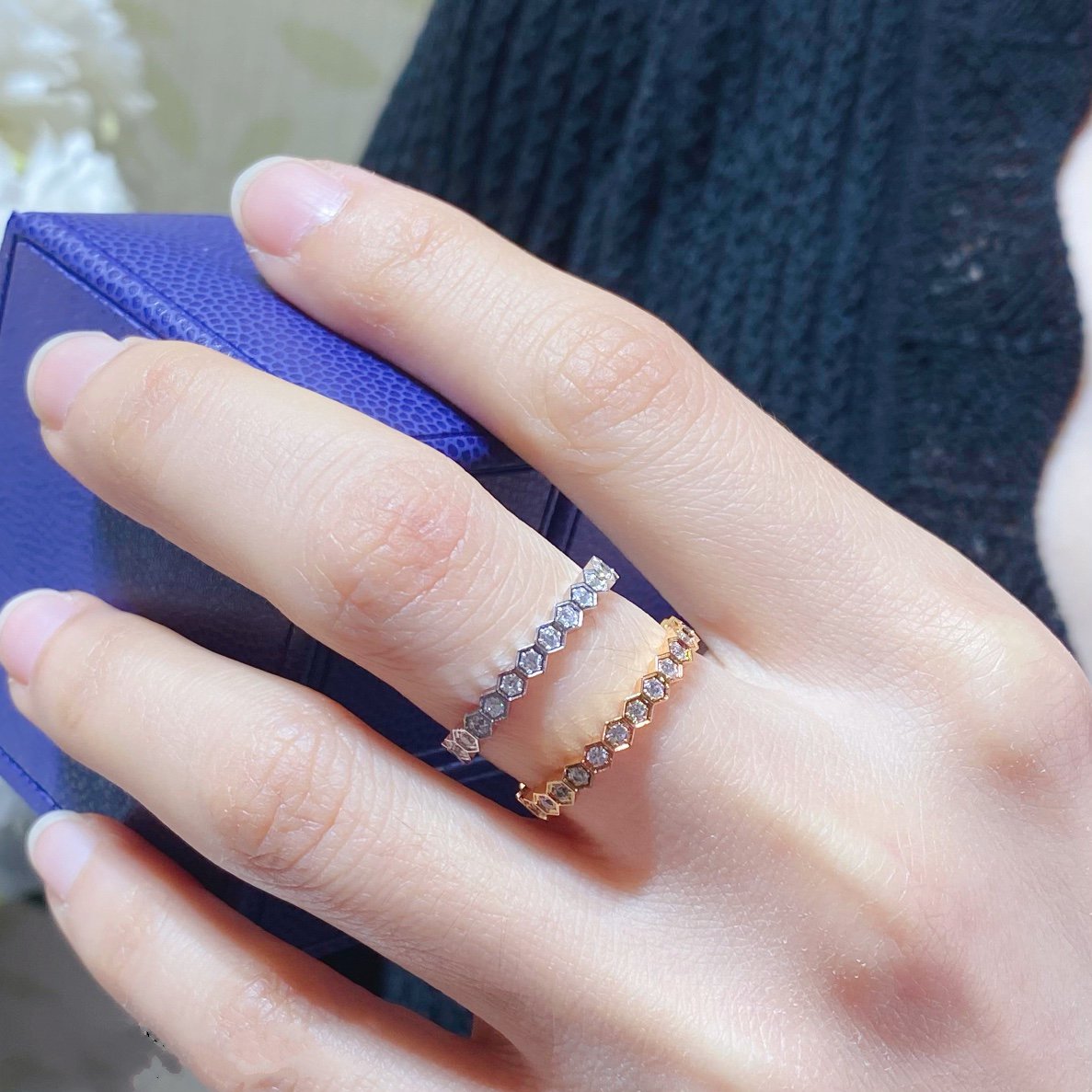 [Everoly JW]BEE LOVE DIAMOND PAVED SMALL RING
