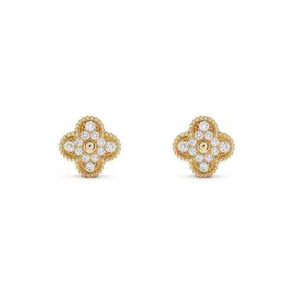 [Everoly JW]CLOVER MEDIUM 1 MOTIVE VOLLDIAMANT-OHRRINGE