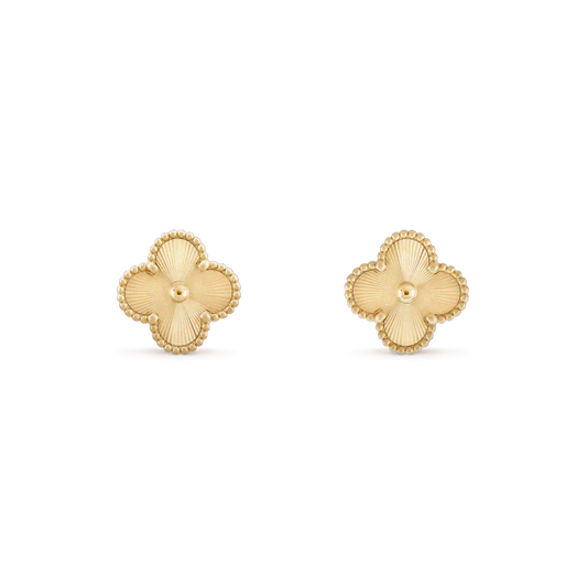 [Everoly JW]CLOVER MINI 9.5MM LASER EARRINGS