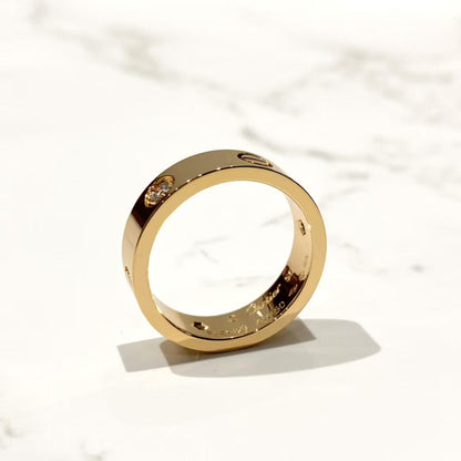 [Everoly JW]Liebesring 5,5 mm 3 Diamanten Roségold