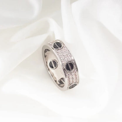 [Everoly JW] LIEBESRING 5,5 MM DIAMANTEN GEPAART KERAMIK