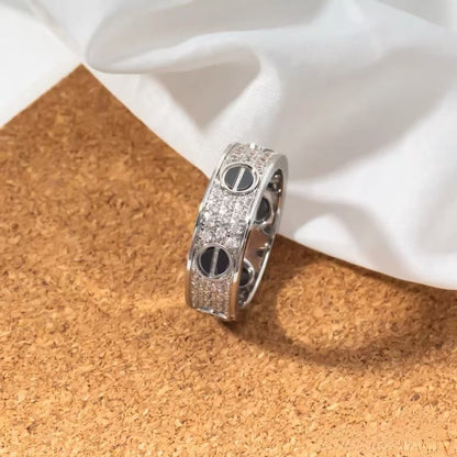 [Everoly JW] LIEBESRING 5,5 MM DIAMANTEN GEPAART KERAMIK