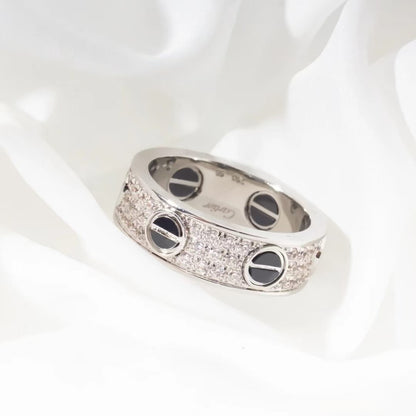 [Everoly JW] LIEBESRING 5,5 MM DIAMANTEN GEPAART KERAMIK