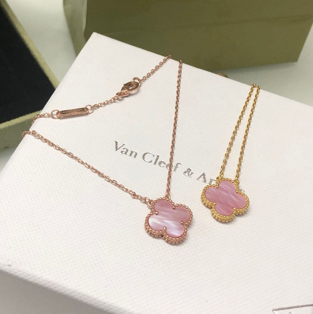 [Everoly JW]CLOVER 15MM ROSA PERLMUTT EINZELNE BLUMENKETTE