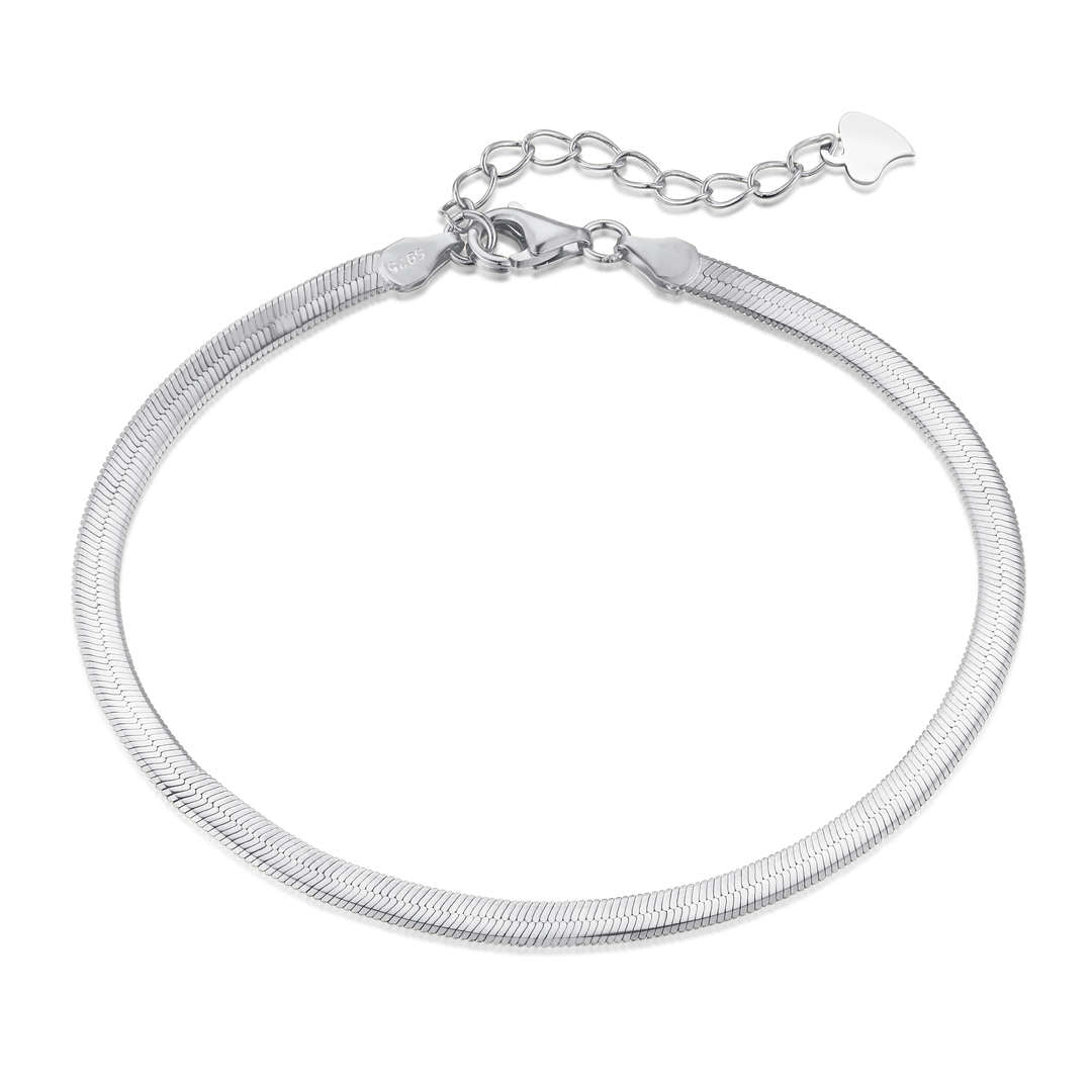 [Everoly JW]Flat Snake Bone Chain Blade Necklace