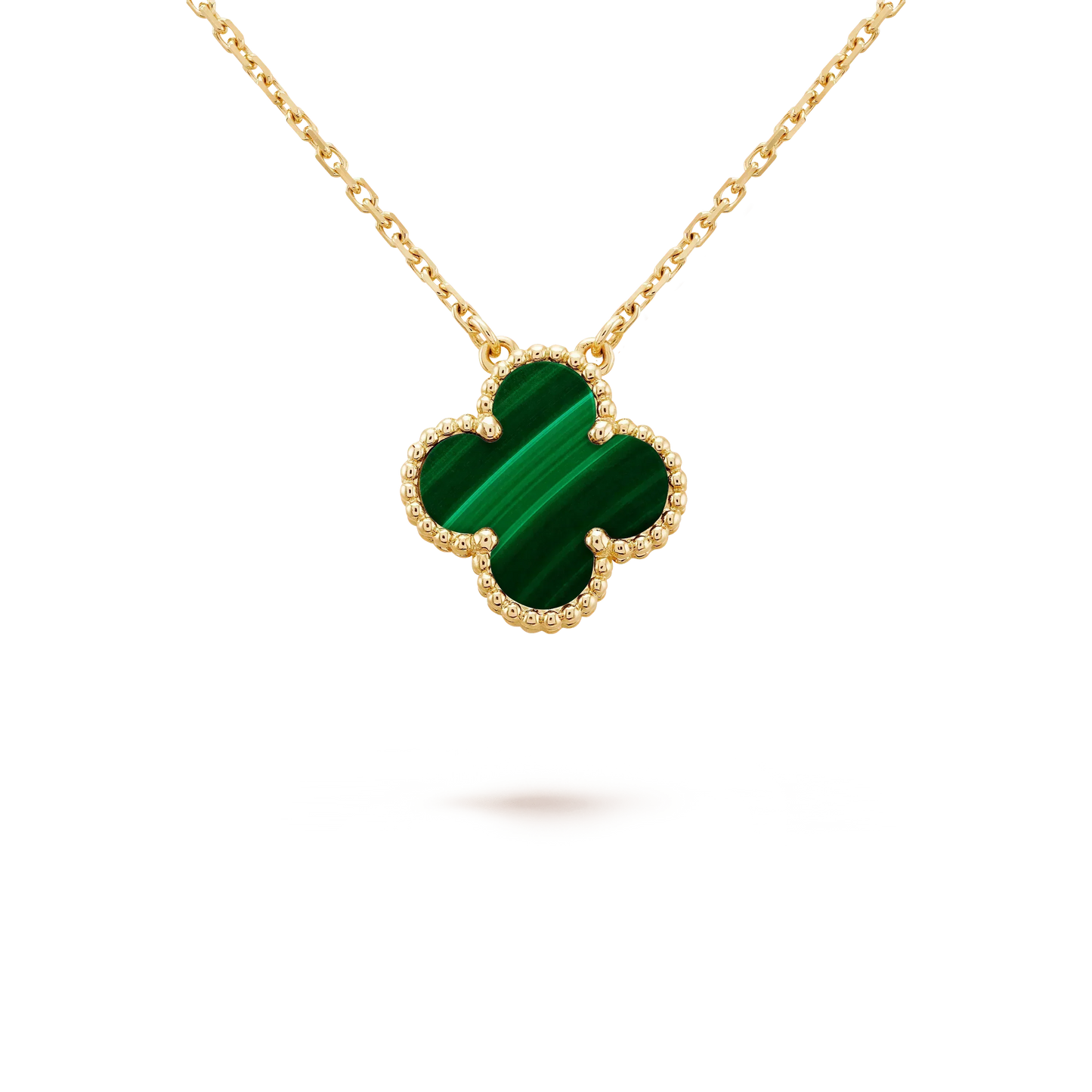 [Everoly JW]CLOVER 15MM MALACHIT EINZELNE BLUMENKETTE