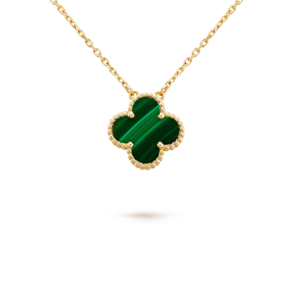 [Everoly JW]CLOVER 15MM MALACHIT EINZELNE BLUMENKETTE