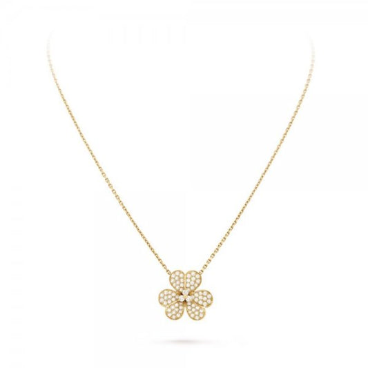 [Everoly JW]FLOWER DIAMOND NECKLACE