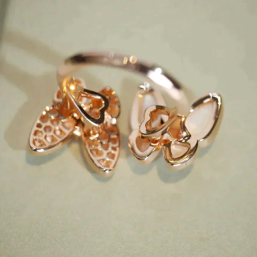 [Everoly JW]ZWILLINGS-SCHMETTERLINGS-DIAMANT-MOP-RING