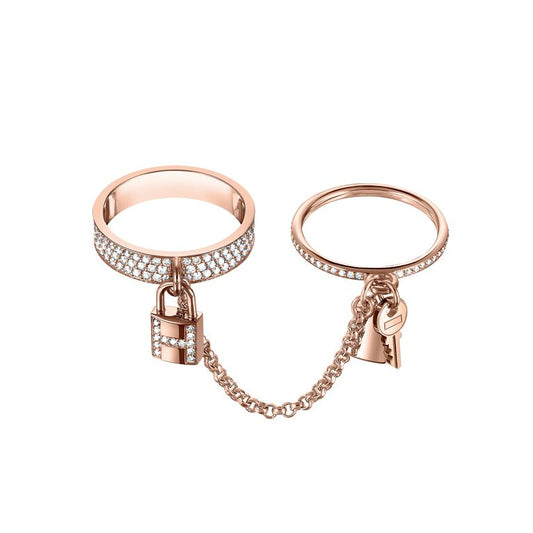[Everoly JW]HM KELLY CLOCHETTE DOUBLE RING IN  WITH DIAMONDS
