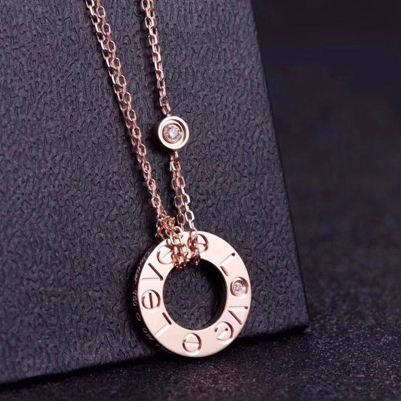 [エバリー JW]ラブネックレス 16mm 2ダイヤモンド