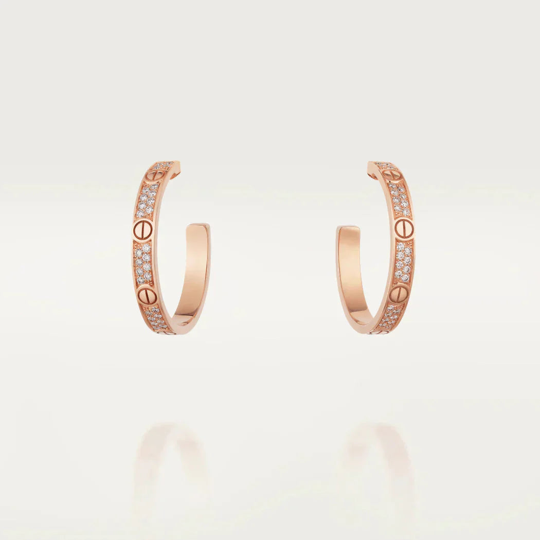 [Everoly JW]LOVE DIAMANT-KREOLEN AUS ROTGOLD