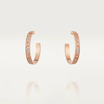 [Everoly JW]LOVE DIAMANT-KREOLEN AUS ROTGOLD