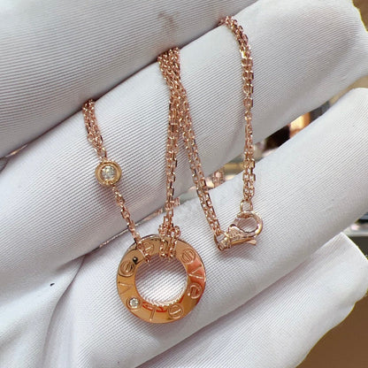[エバリー JW]ラブネックレス 16mm 2ダイヤモンド
