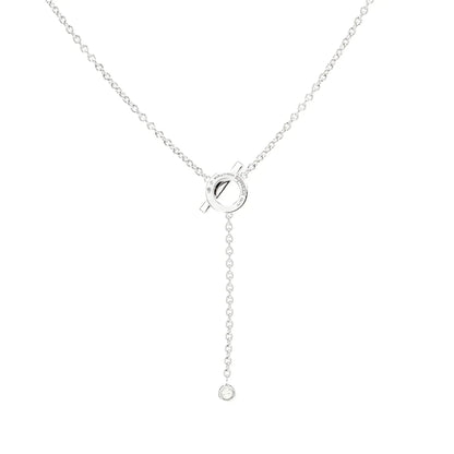 [Everoly JW]FINESSE SILVER DIAMOND NECKLACE