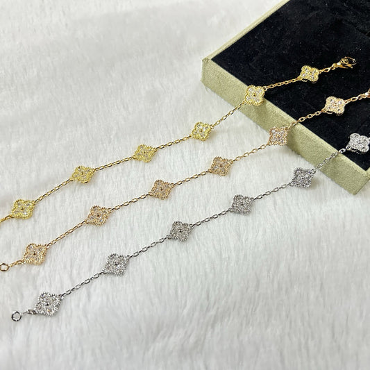 [Everoly JW]CLOVER 6 MOTIF DIAMOND BRACELET