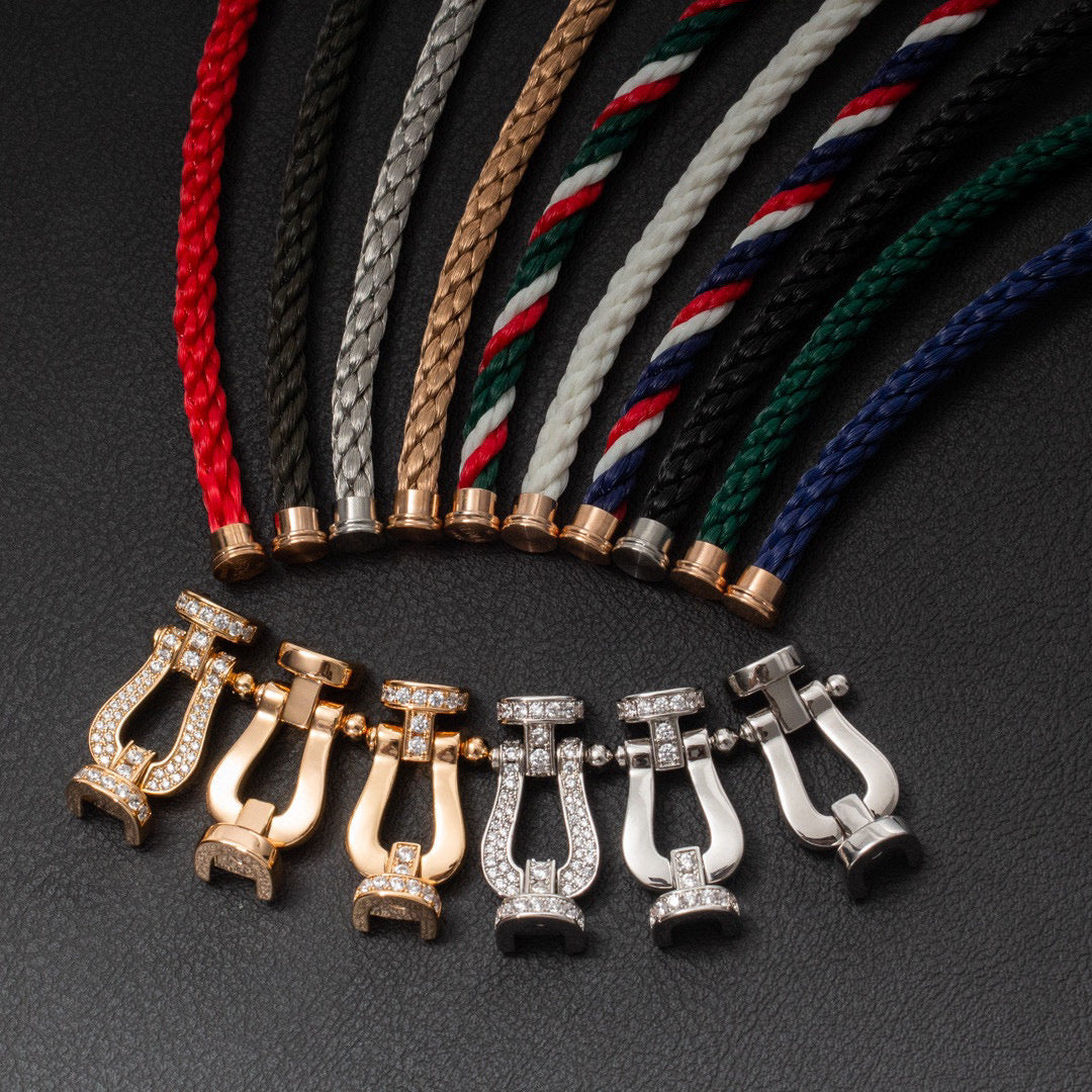 [Everoly JW]FORCE LARGE HORSESHOE FULL DIAMOND BRACELET GOLD
