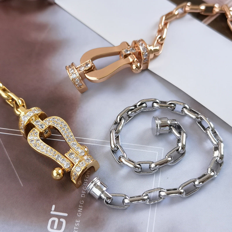 [Everoly JW]FORCE großes Hufeisenverschluss-Metallarmband