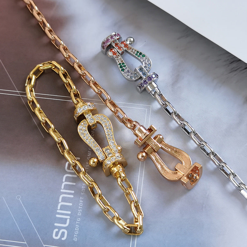 [Everoly JW]FORCE großes Hufeisenverschluss-Metallarmband