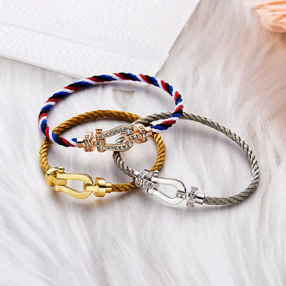 [Everoly JW]FORCE LARGE HORSESHOE NO DIAMOND BRACELET GOLD