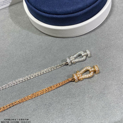[Everoly JW]FORCE SMALL HORSESHOE  DIAMOND CHAIN ROPE BRACELET