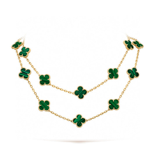 [Everoly JW]CLOVER 20 MOTIFS MALACHITE GOLD