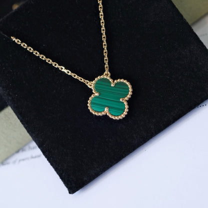 [Everoly JW]CLOVER 15MM MALACHIT EINZELNE BLUMENKETTE