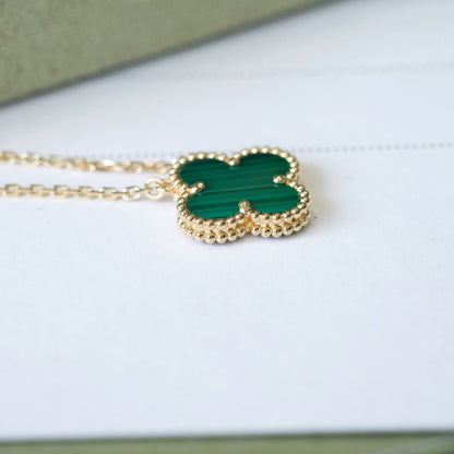 [Everoly JW]CLOVER 15MM MALACHIT EINZELNE BLUMENKETTE