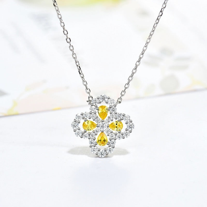 [Everoly JW] LOOP HALSKETTE VOLLMOTIV DIAMANT 16MM MEHRERE FARBEN