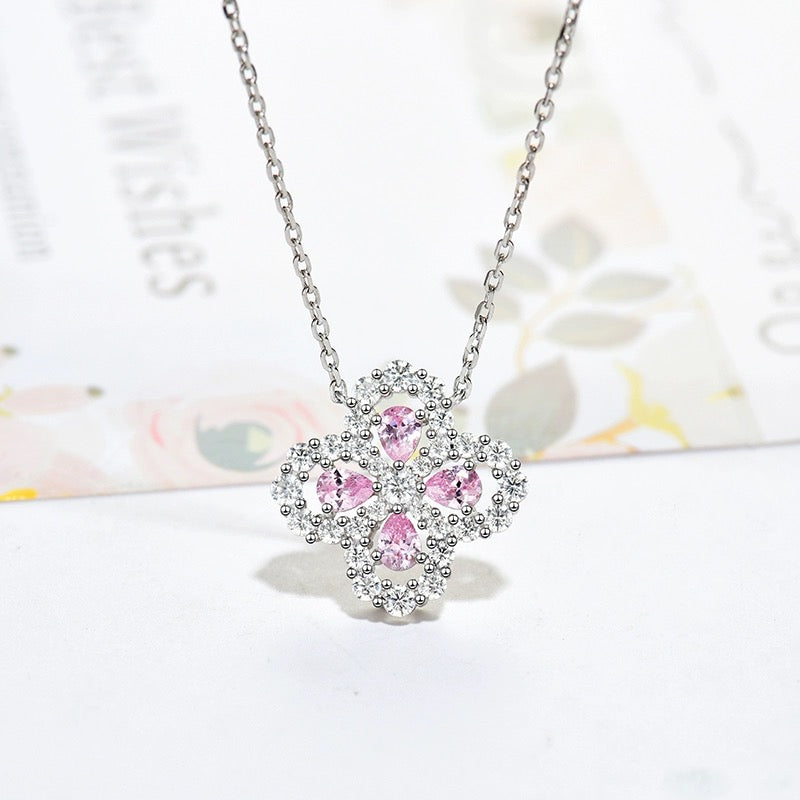 [Everoly JW] LOOP HALSKETTE VOLLMOTIV DIAMANT 16MM MEHRERE FARBEN