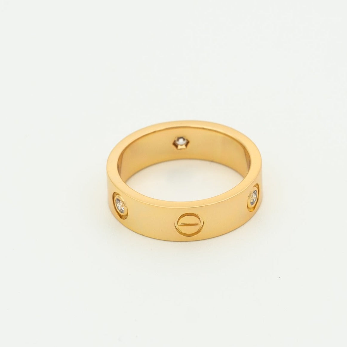 [Everoly JW]Liebesring 5,5 mm 3 Diamanten Roségold