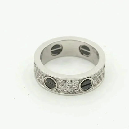 [Everoly JW] LIEBESRING 5,5 MM DIAMANTEN GEPAART KERAMIK