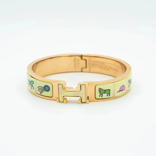 [Everoly JW]H PINK GOLD BRACELET CREAM CERAMIC