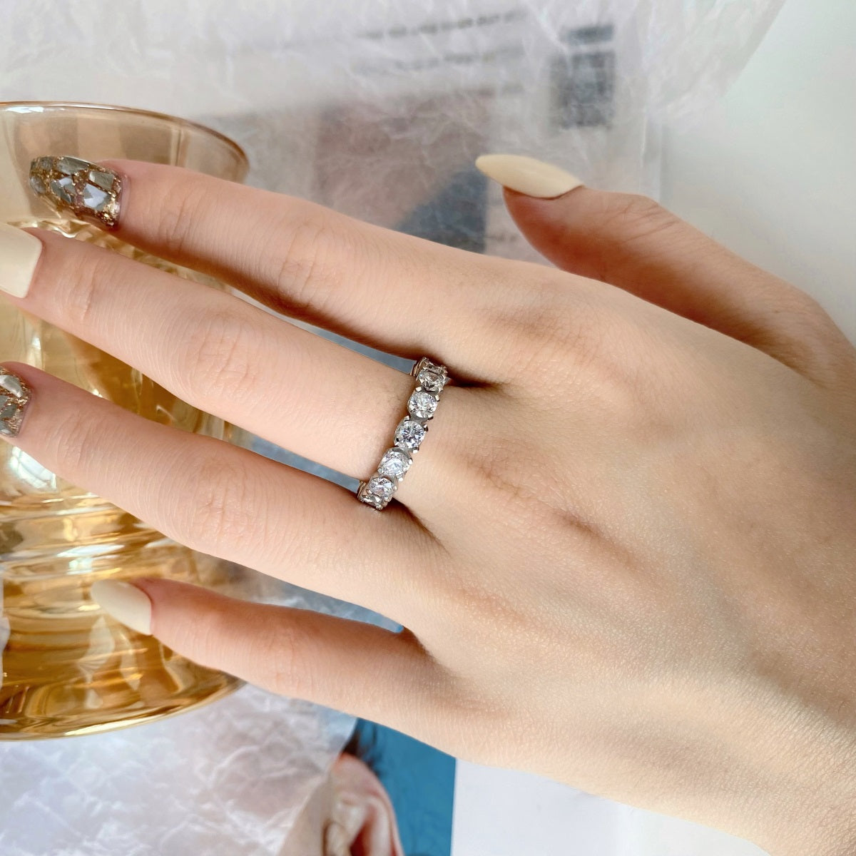 [Everoly JW]Eternity Round Cut Tennis Ring