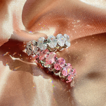 [Everoly JW]Dainty Elongated Cushion Cut Tennis Ring