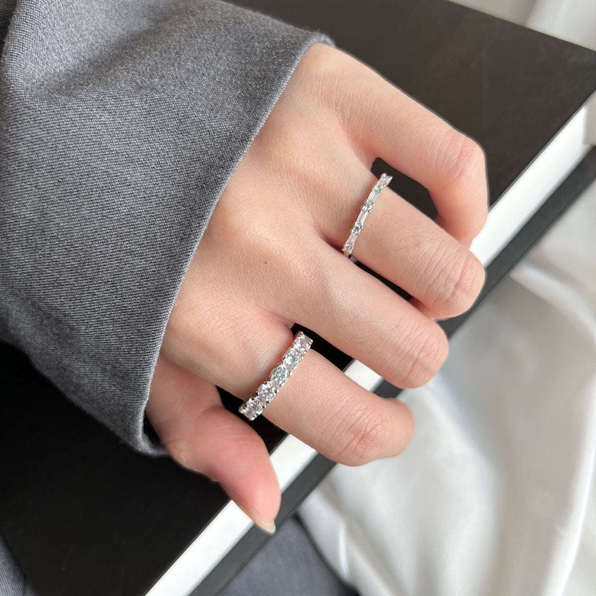 [Everoly JW]Eternity Round Cut Tennis Ring