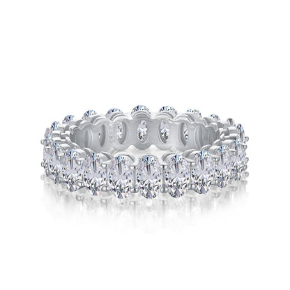 [Everoly JW]Ornate Oval Cut Tennis Ring