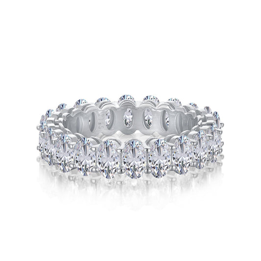 [Everoly JW]Ornate Oval Cut Tennis Ring