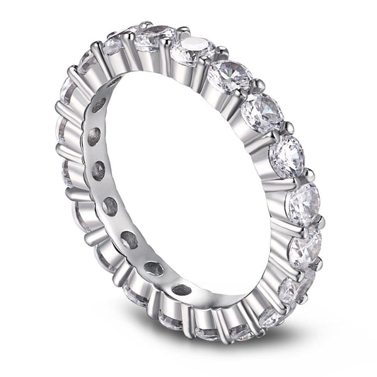 [Everoly JW]Sparkling Round Cut Tennis Ring