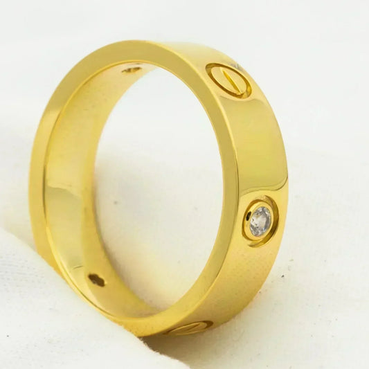[Everoly JW]LOVE RING 5.5MM 3 DIAMONDS GOLD
