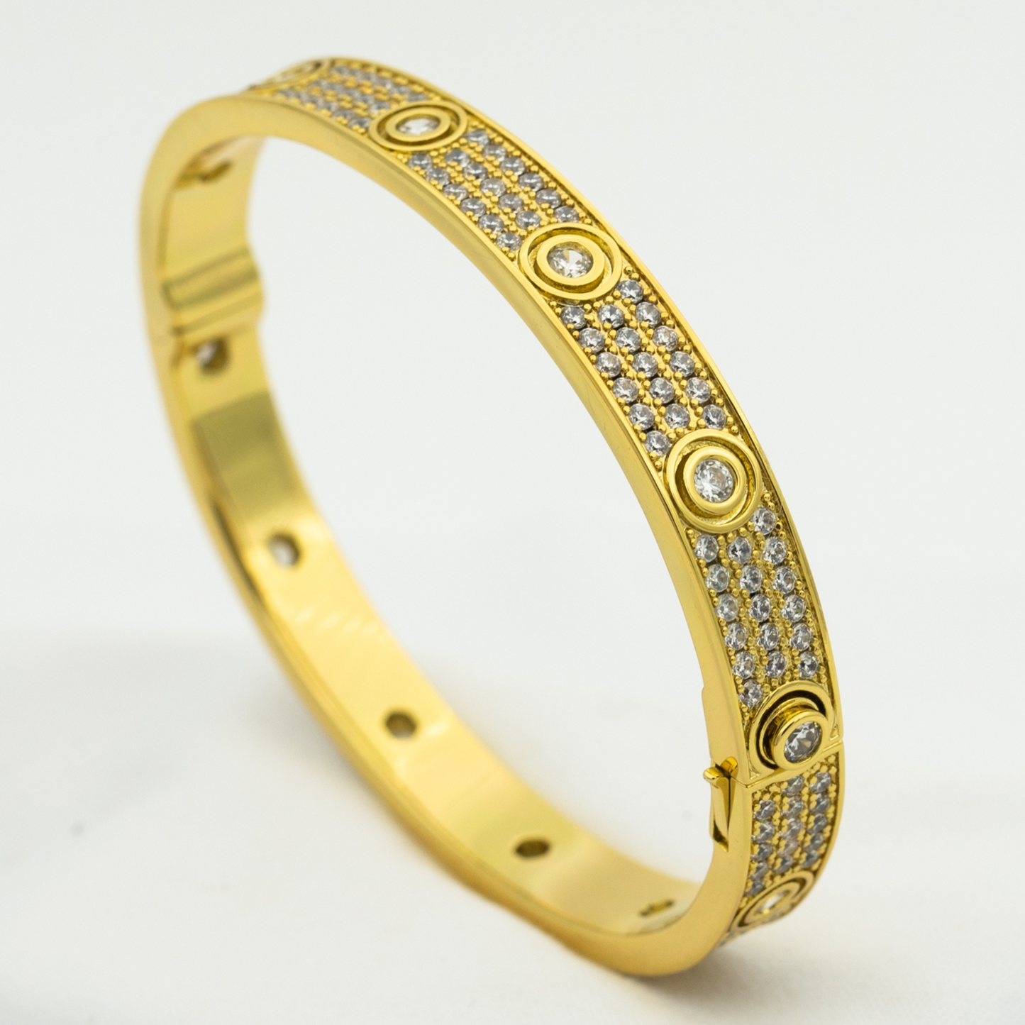 [Everoly JW] LIEBESARMBAND 6,1 MM DIAMANTENBESAMT 10 GROSSE DIAMANTEN